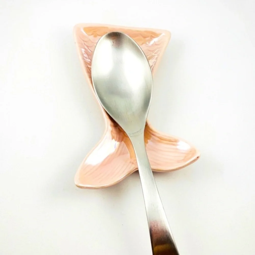 Pearlized Ceramic Mermaid Tail Spoon Rest - Picture 1 of 4